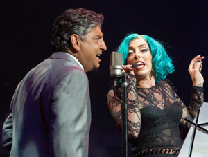 Frankie Roma (UK's Tony Bennett Tribute Singer) with Lady GaGa Tribute singer Donna Marie
